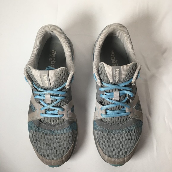 Reebok Sublite Duo Flow Running Sneaker Gray and Teal Lace Up Shoe Size 9 - Picture 3 of 8